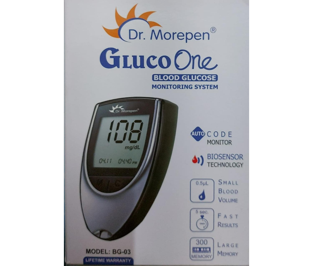 Dr Morepen BG 03 Gluco One Blood Glucose Monitoring System Glucometer