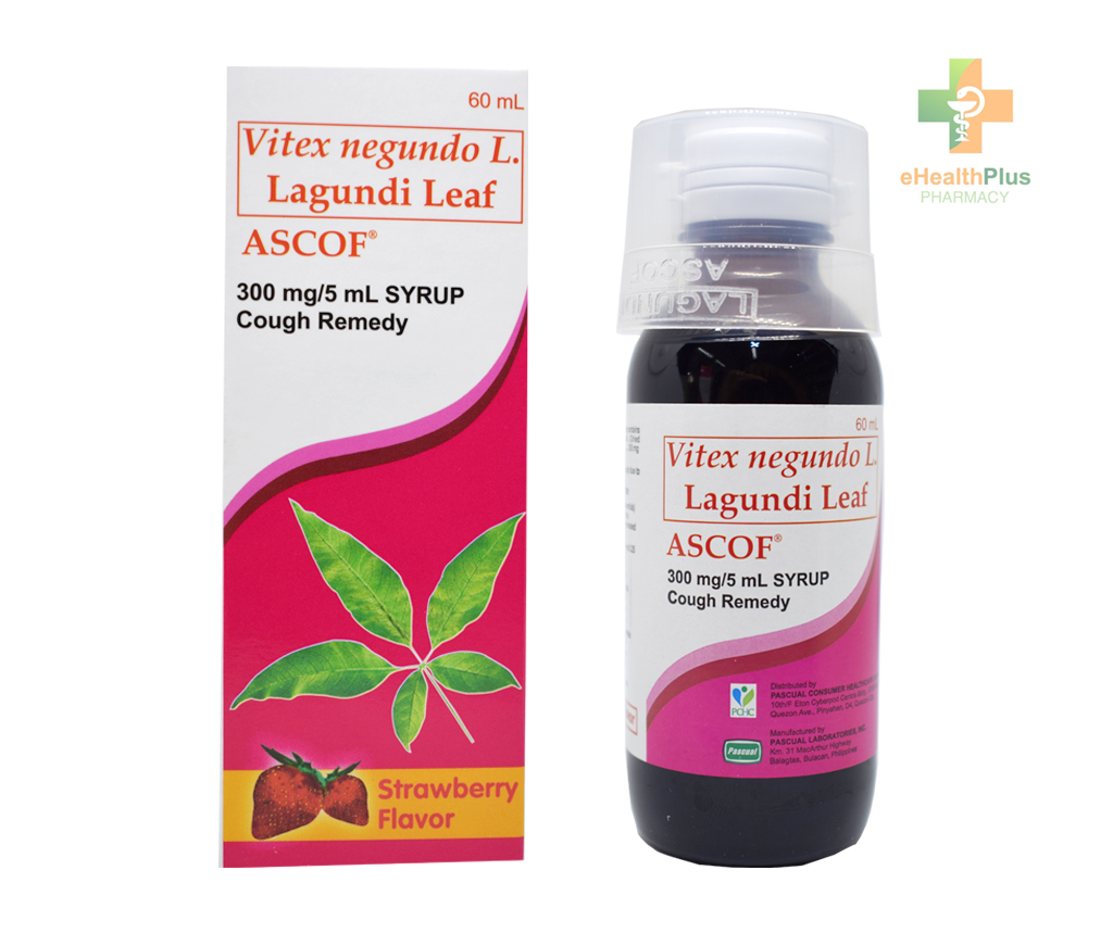 Ascof Syrup for Kids Strawberry-Flavored Syrup 60ml