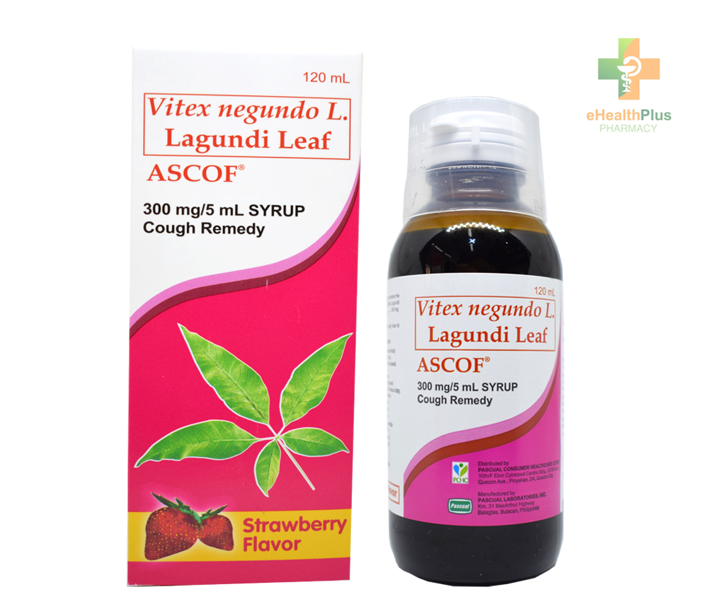 Ascof Syrup for Kids Strawberry-Flavored Syrup 120ml
